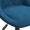 4 db kék bársony forgó étkezőszék