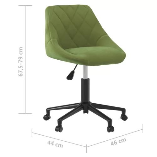 Világoszöld bársony forgó étkezőszék