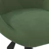 Sötétzöld bársony forgó étkezőszék