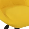 Mustársárga bársony forgó étkezőszék