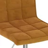 4 db barna bársony forgó étkezőszék