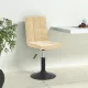 4 db krémszínű bársony forgó étkezőszék