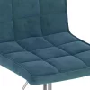 4 db kék bársony forgó étkezőszék