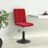 6 db bordó bársony forgó étkezőszék