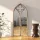 Homokszínű vas tükör beltéri használatra 70 x 30 cm