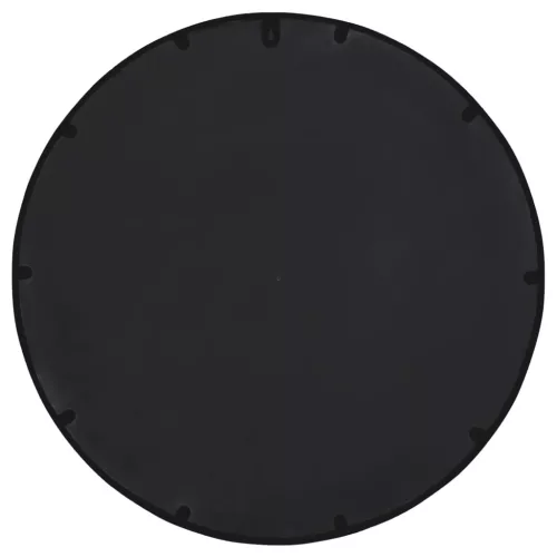Fekete kerek vas tükör beltéri használatra 40 x 4 cm