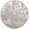 Homokszínű kerek vas tükör beltéri használatra 40 x 2,5 cm