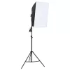 Fotóstúdiószett softbox lámpával, háttérrel és reflektorral