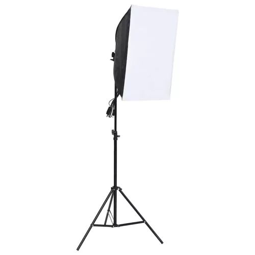 Fotóstúdiószett softbox lámpával, háttérrel és reflektorral