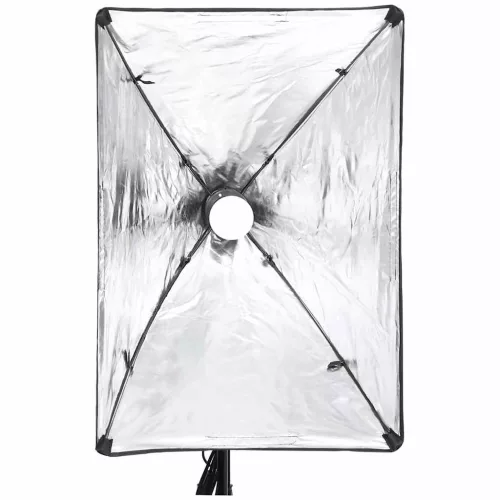 Fotóstúdiószett softbox lámpával, háttérrel és reflektorral