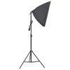 Fotóstúdió-felszerelés softbox lámpával és háttérrel