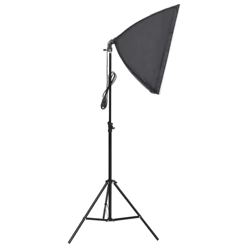 Fotóstúdió-felszerelés softbox lámpával és háttérrel
