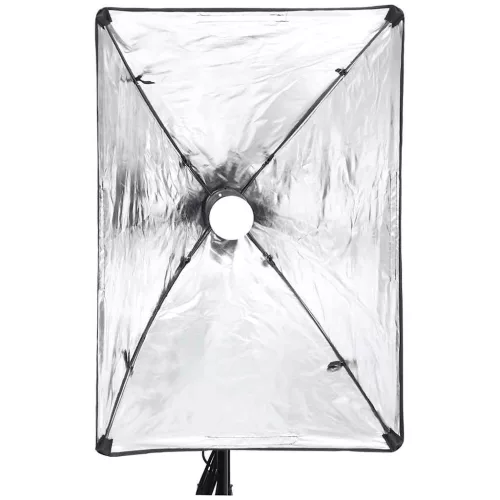 Fotóstúdió-felszerelés softbox lámpával és háttérrel