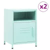 2 db menta acél éjjeliszekrény 35 x 35 x 51 cm