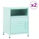 2 db menta acél éjjeliszekrény 35 x 35 x 51 cm