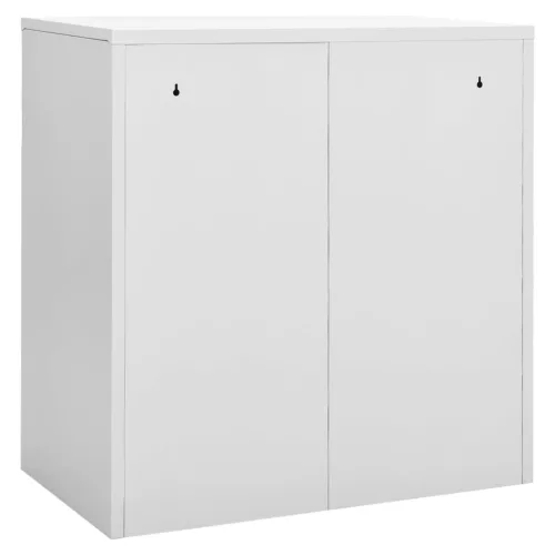 2 db világosszürke-kék acél zárható szekrény 90 x 45 x 92,5 cm