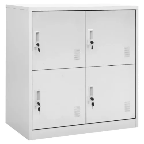 5 db világosszürke acél zárható szekrény 90 x 45 x 92,5 cm