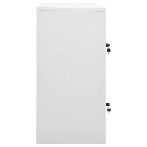 5 db világosszürke acél zárható szekrény 90 x 45 x 92,5 cm