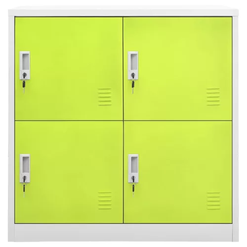 5 db világosszürke-zöld acél zárható szekrény 90 x 45 x 92,5 cm