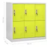 2 db világosszürke-zöld acél zárható szekrény 90 x 45 x 92,5 cm