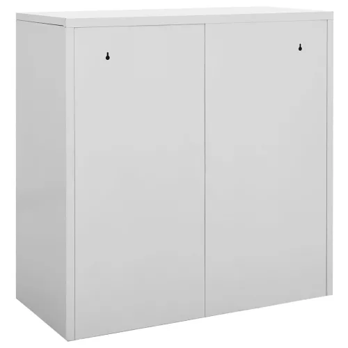5 db világosszürke acél zárható szekrény 90 x 45 x 92,5 cm
