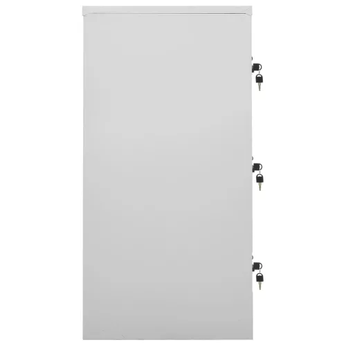 2 db világosszürke-kék acél zárható szekrény 90 x 45 x 92,5 cm