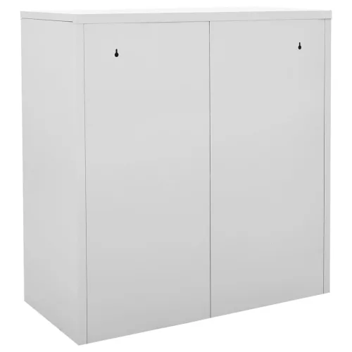 2 db világosszürke-zöld acél zárható szekrény 90 x 45 x 92,5 cm