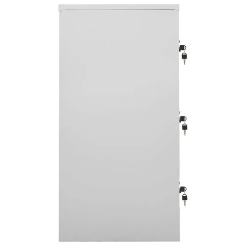 5 db világosszürke-kék acél zárható szekrény 90 x 45 x 92,5 cm