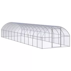 Kültéri horganyzott acél tyúkól 3 x12 x 2 m