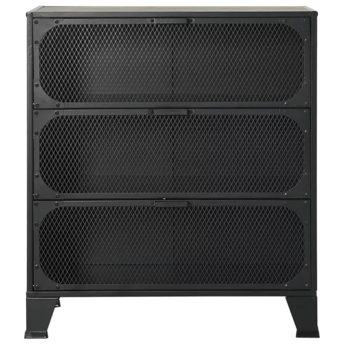 2 db szürke fém és MDF tárolószekrény 72 x 36 x 82 cm