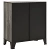 2 db szürke fém és MDF tárolószekrény 72 x 36 x 82 cm