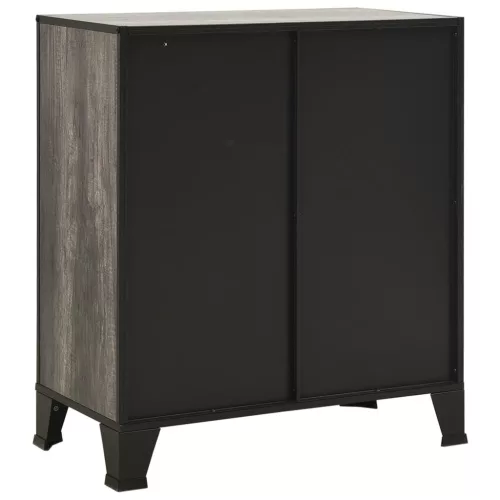 2 db szürke fém és MDF tárolószekrény 72 x 36 x 82 cm