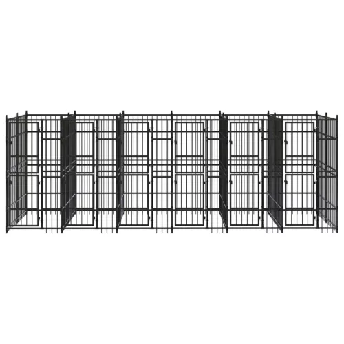 Acél kültéri kutyakennel 11,06 m²