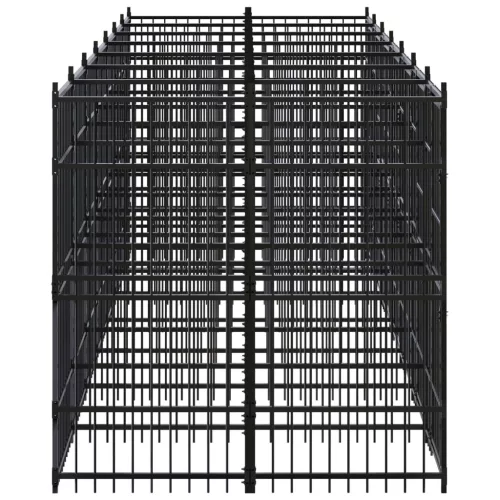 Acél kültéri kutyakennel 12,9 m²