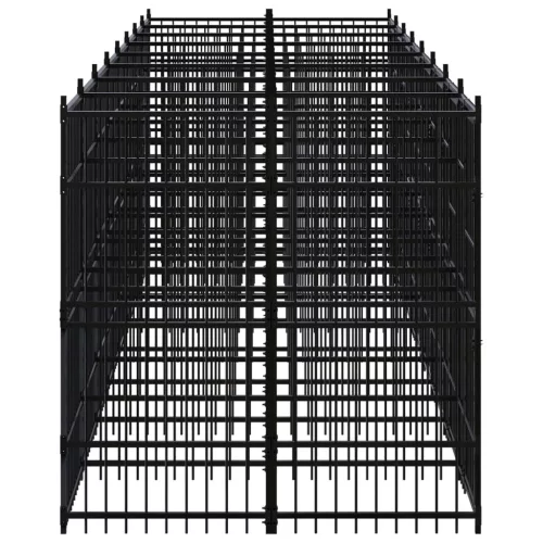 Acél kültéri kutyakennel 14,75 m²