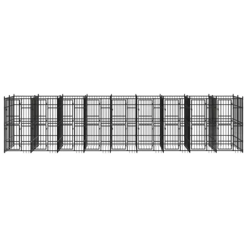 Acél kültéri kutyakennel 16,59 m²