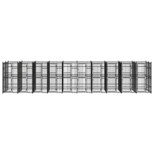 Acél kültéri kutyakennel 18,43 m²