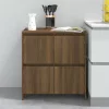 2 db barna tölgyszínű forgácslap tálalószekrény 70 x 41 x 75 cm