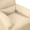 Krémszínű szövet elektromos masszázsfotel
