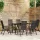 7 részes fekete kerti étkezőgarnitúra