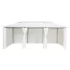 Fehér pavilon függönyökkel 600 x 298 x 270 cm 180 g/m²