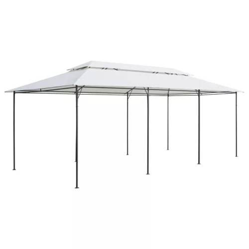 Fehér pavilon függönyökkel 600 x 298 x 270 cm 180 g/m²