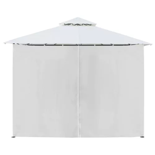Fehér pavilon függönyökkel 600 x 298 x 270 cm 180 g/m²