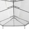 Fehér pavilon függönyökkel 600 x 298 x 270 cm 180 g/m²