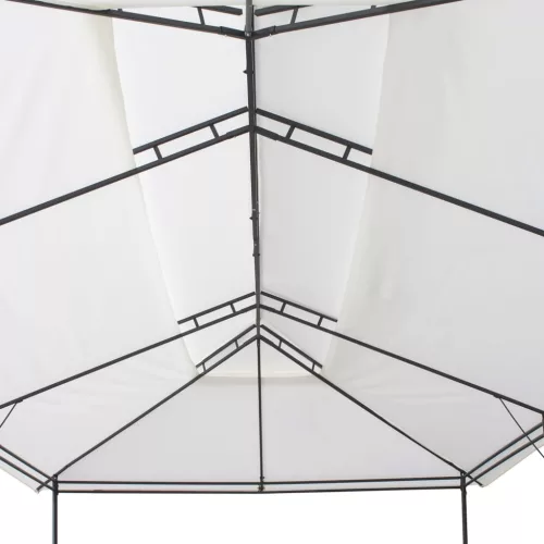 Fehér pavilon függönyökkel 600 x 298 x 270 cm 180 g/m²