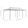 Fehér pavilon függönyökkel 600 x 298 x 270 cm 180 g/m²