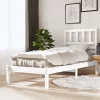 Fehér tömör fenyőfa ágy matrac nélkül 75 x 190 cm