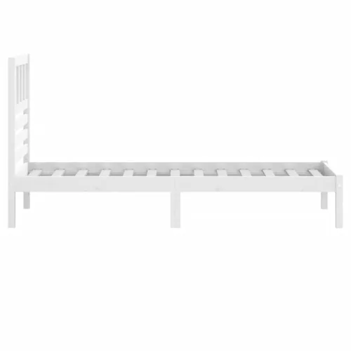 Fehér tömör fenyőfa ágy matrac nélkül 75 x 190 cm