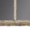 Barna üveg és polyrattan kerti étkezőasztal 200 x 100 x 74 cm