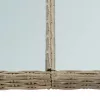 Barna üveg és polyrattan kerti étkezőasztal 200 x 100 x 74 cm